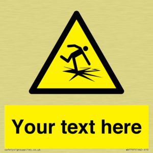 Custom warning thin ice